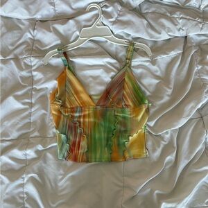 Vibrant Multicolor Crop Top